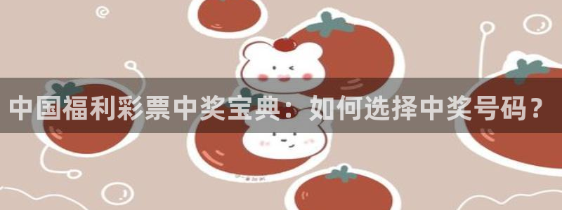 极悦娱乐体育注册登录入口：中国福利彩票中奖宝典：如何选择中奖号码？