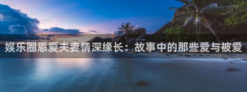极悦娱乐官网下载：娱乐圈恩爱夫妻情深缘长：故事中的那些爱与被爱