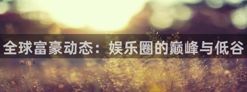 极悦娱乐网站登录流程：全球富豪动态：娱乐圈的巅峰与低谷